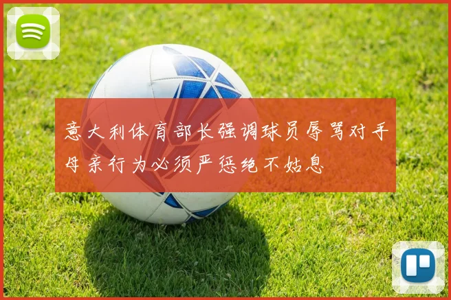 意大利体育部长强调球员辱骂对手母亲行为必须严惩绝不姑息